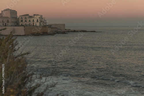 Sicily beach in the sunset