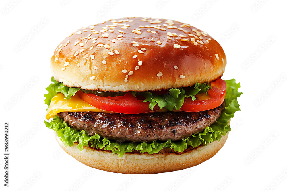Hamburger isolated on transparent background. Hamburger isolated on transparent background.