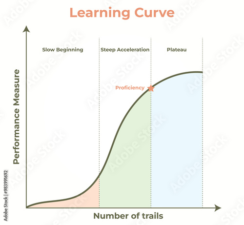 A learning curve. It is a graphical representation of the relationship between how proficient people are at a task and the amount of experience they have.