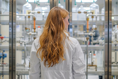 Scientist looking at modern laboratory equipment