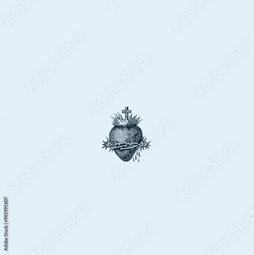 THESE HIGH QUALITY SACRED HEART JESUS VECTOR FOR USING VARIOUS TYPES OF DESIGN WORKS LIKE T-SHIRT, LOGO, TATTOO AND HOME WALL DESIGN