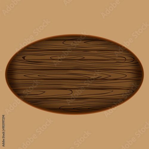 realistic imitation of wood texture on an oval shape202924