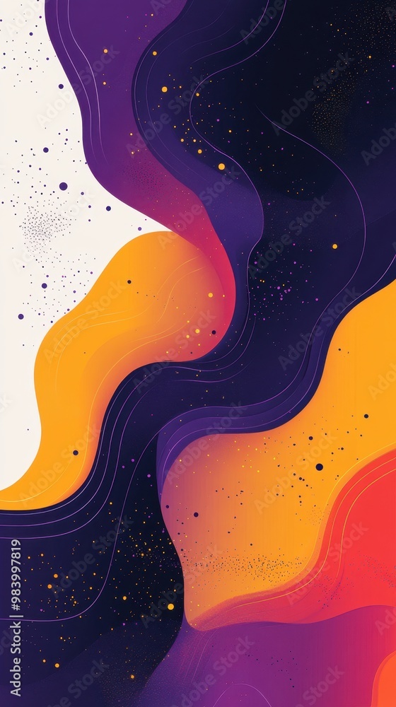 Abstract wavy design with vibrant colors and textures. Abstract wavy design with vibrant colors and textures.