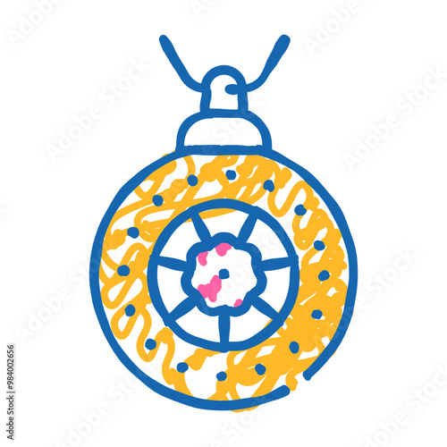 amulet accessory doodle icon sketch vector. amulet accessory sign. isolated symbol illustration