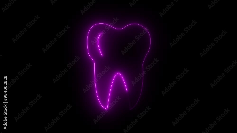 Glowing Neon line Teeth icon on black background. Teeth sign, Teeth concept. Glowing neon tooth symbol icon. Tooth symbol for dentistry clinic or dentist medical center and toothpaste package Glowing Neon line Teeth icon on black background. Teeth sign, Teeth concept. Glowing neon tooth symbol icon. Tooth symbol for dentistry clinic or dentist medical center and toothpaste package