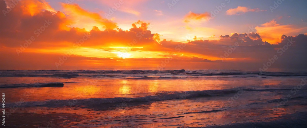 Obraz premium sunset over the ocean