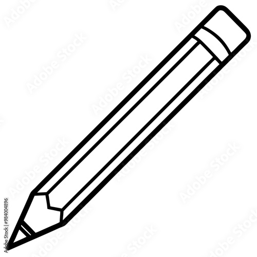 sharpened graphite pencil outline coloring book page line art drawing