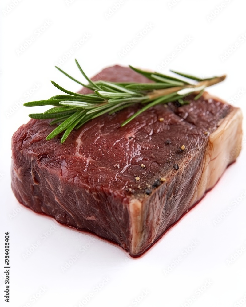 Beef rump steak on white background Beef rump steak on white background