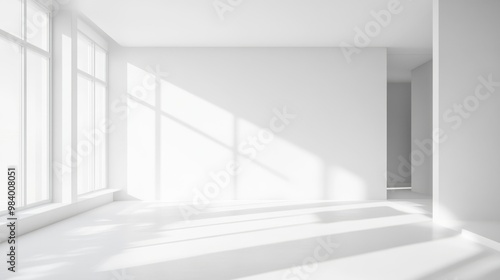 Bright minimalist white space with even tones,