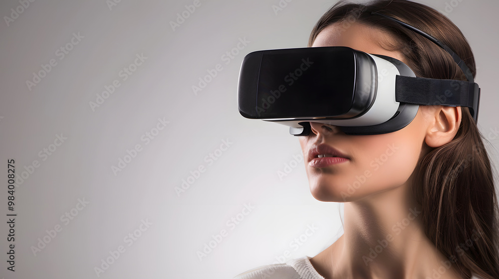 A woman wearing virtual glasses will wipe while controlling a program. AI Generated A woman wearing virtual glasses will wipe while controlling a program. AI Generated