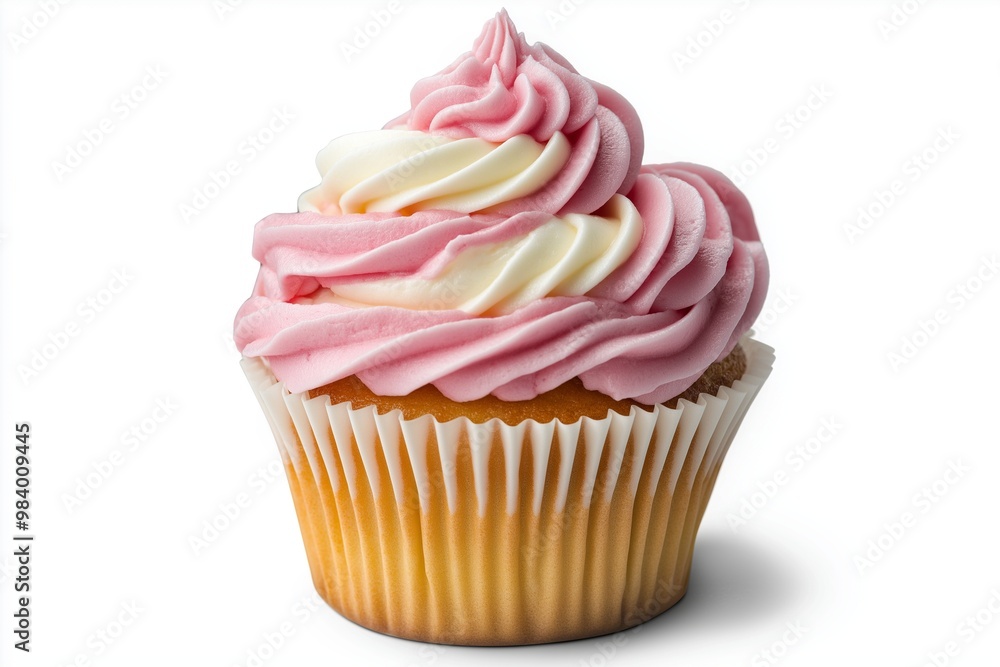 Cupcake with cream on isolate background Cupcake with cream on isolate background