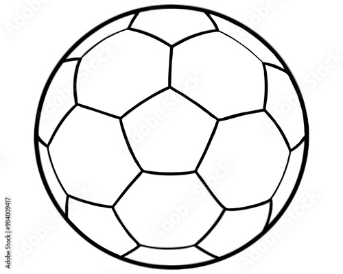 soccer ball sketch outline coloring book page line art drawing