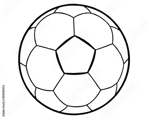 soccer ball sketch outline coloring book page line art drawing