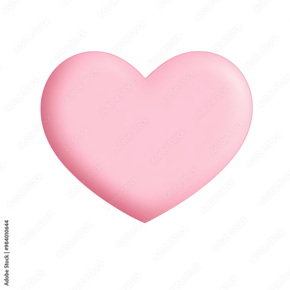 Pink heart symbol, white isolated background Pink heart symbol, white isolated background