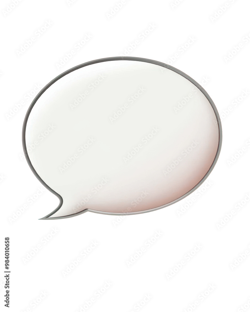 Speech bubble, white isolated background Speech bubble, white isolated background