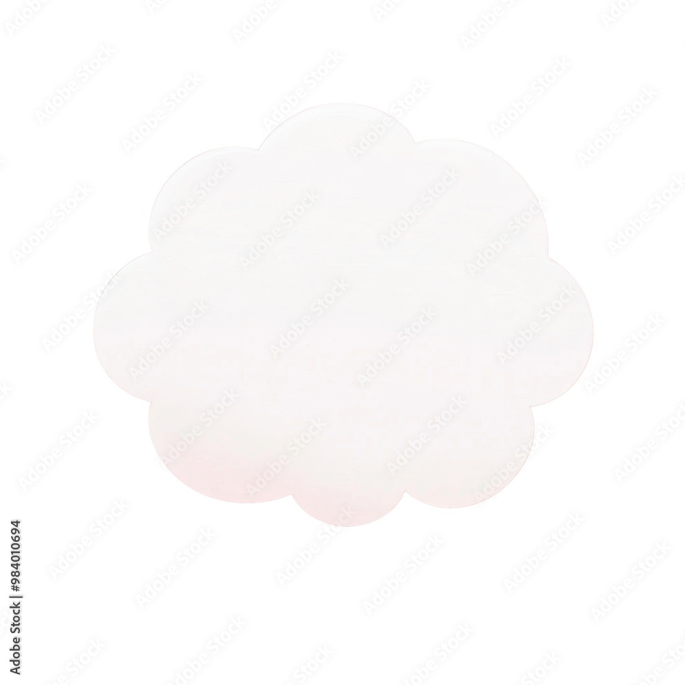Die-cut cloud shape on a white isolated background. Die-cut cloud shape on a white isolated background.