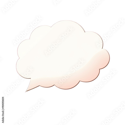 Speech bubble design on white isolated background.