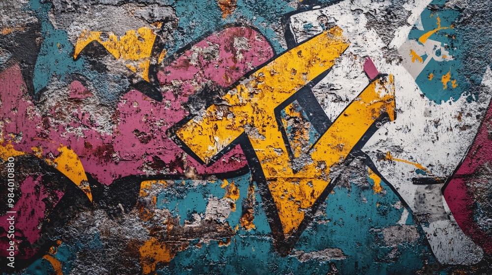 Fototapeta premium Abstract Urban Graffiti Wall Texture Background