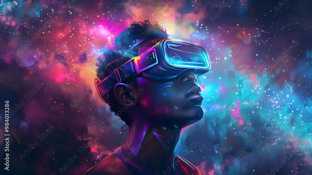 A man wearing virtual glasses will wipe while controlling a program or device. AI Generated A man wearing virtual glasses will wipe while controlling a program or device. AI Generated
