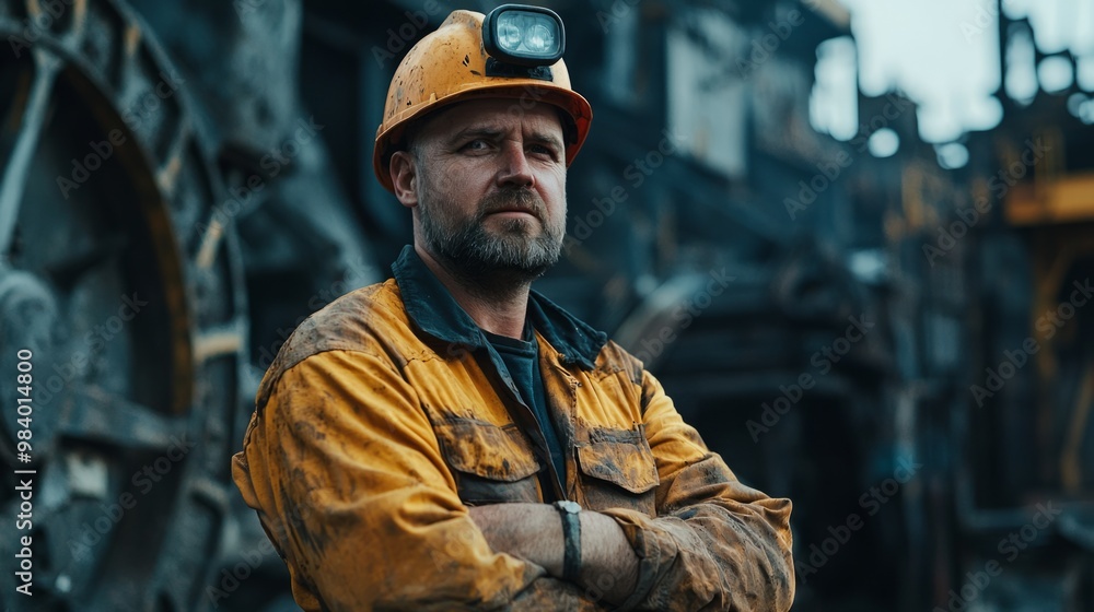 worker in a helmet with a wrench in his hand standing near a construction crane lifting worker in a helmet with a wrench in his hand standing near a construction crane lifting