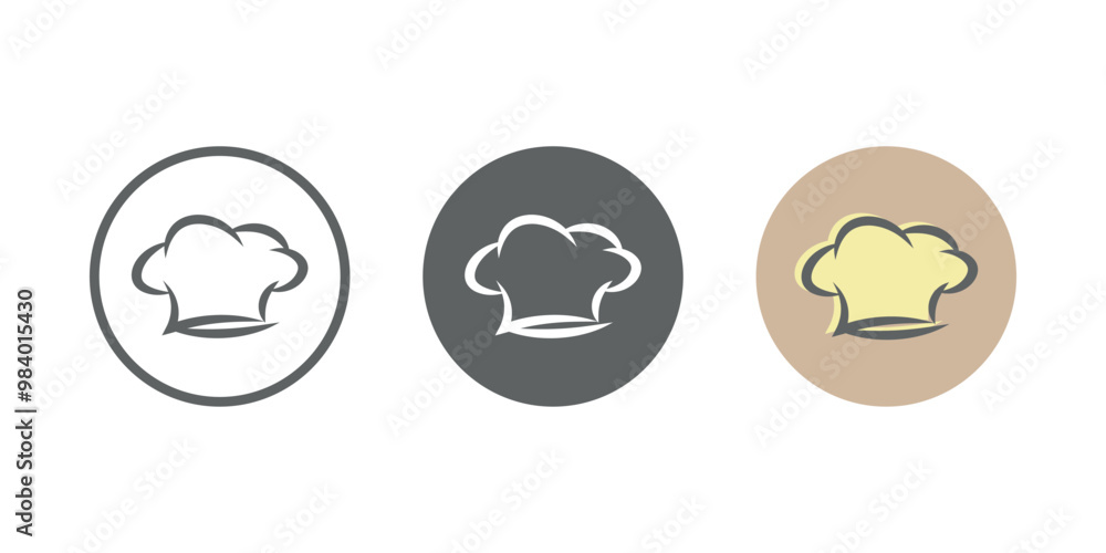 chef hat icon collection set chef hat icon collection set
