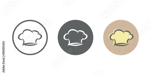 chef hat icon collection set