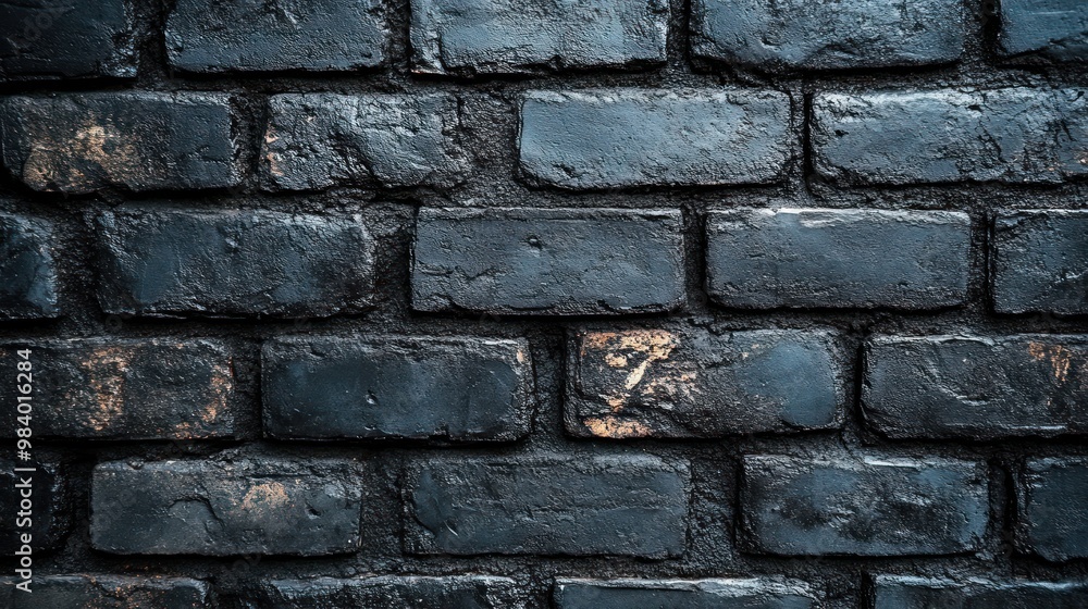 Fototapeta premium Black Brick Wall Texture