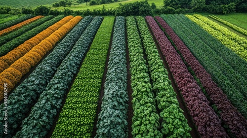 Stripes of Green and Yellow: A Symphony of Colors in the Field