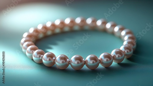 Jewelry, Proposal and Holiday Gift. Fancy Design of a Bracelet with Pearls. 