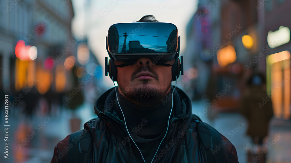 A man wearing virtual glasses will wipe while controlling a program or device. AI Generated A man wearing virtual glasses will wipe while controlling a program or device. AI Generated