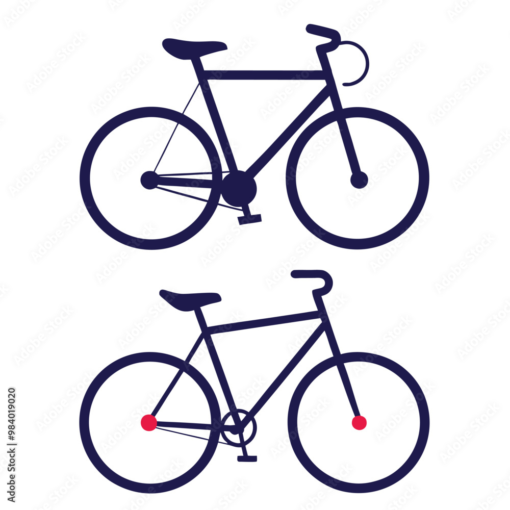 Fototapeta premium silhouette cycle vector icon blue