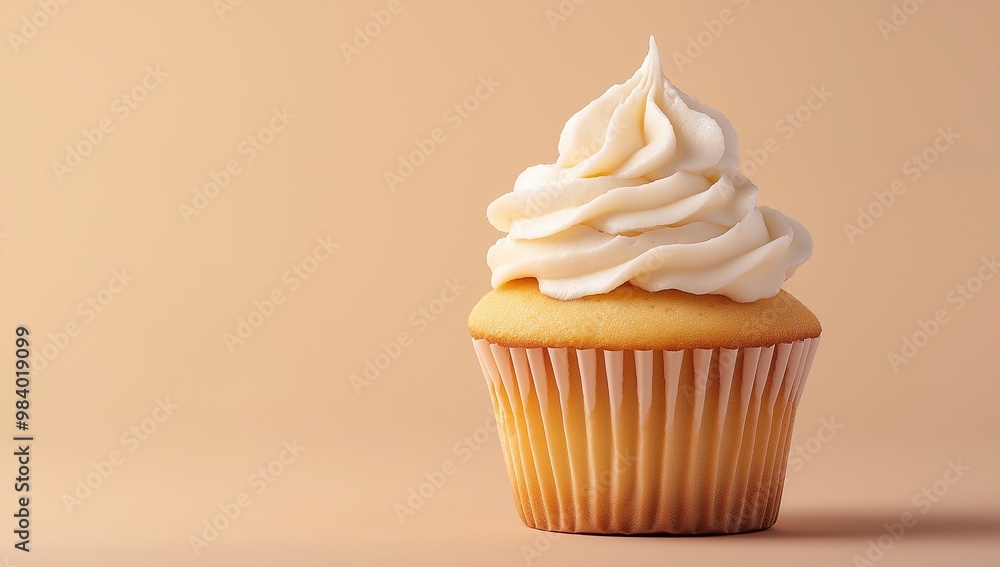Cupcake with cream on isolate background Cupcake with cream on isolate background