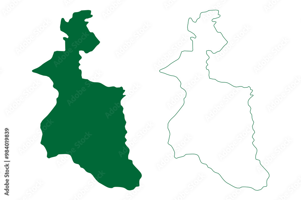 Longleng district (Nagaland State, Republic of India) map vector illustration, scribble sketch Longleng map Longleng district (Nagaland State, Republic of India) map vector illustration, scribble sketch Longleng map