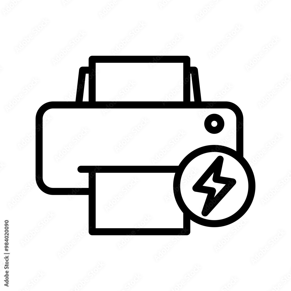 Fast printer line icon. Printer icon. Printer icon isolated on white background. Transparent background, minimalist symbol. Vector images Fast printer line icon. Printer icon. Printer icon isolated on white background. Transparent background, minimalist symbol. Vector images