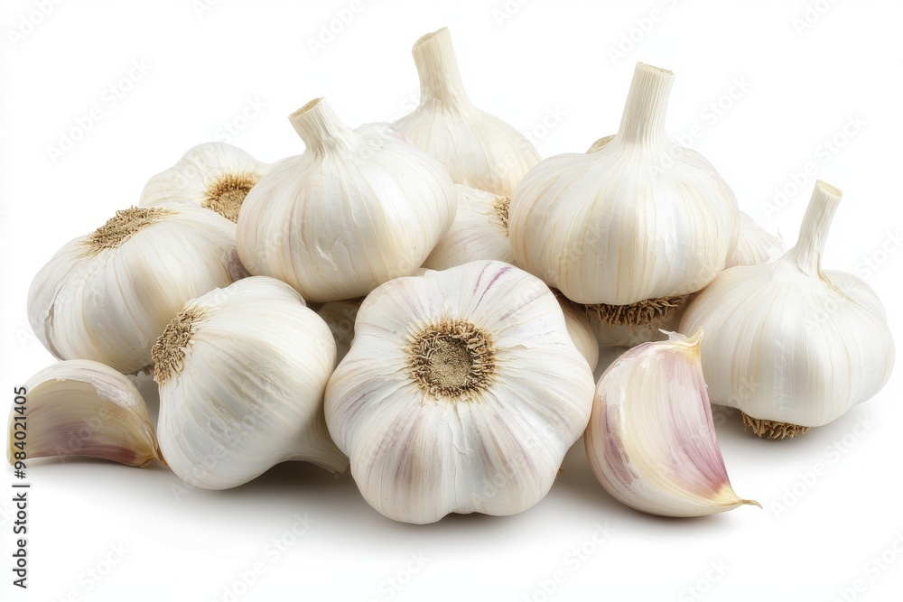 Duplicate the previous image of several whole garlic bulbs and cloves Duplicate the previous image of several whole garlic bulbs and cloves