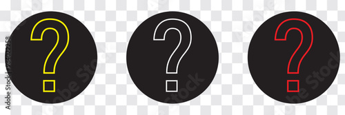 Comment question line icon set. faq line icon. question and answer pictogram. inquire bubble. ask or request sign. frequently asked questions icon for Ui designs. 