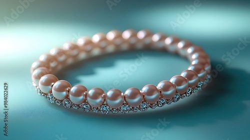 Jewelry, Proposal and Holiday Gift. Fancy Design of a Necklace in Platinum with Diamonds and Pearl. Platinum with Round Pearls and Diamonds.