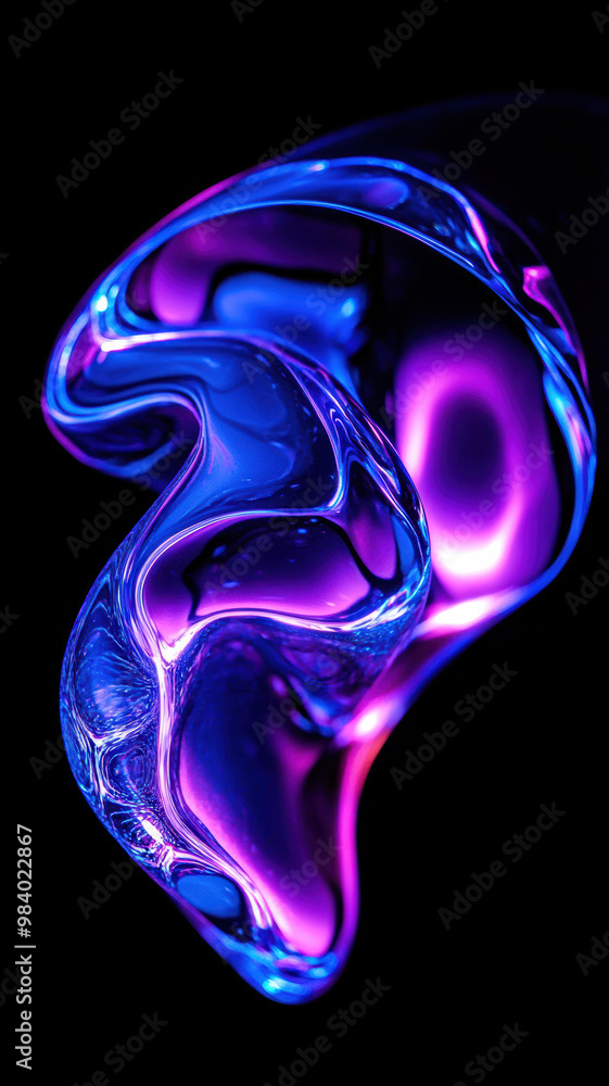 High Saturation Abstract Curved Art High Saturation Abstract Curved Art