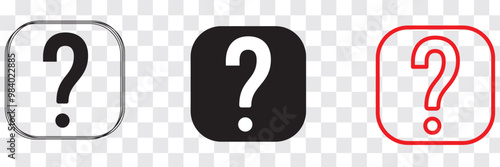 Comment question line icon set. faq line icon. question and answer pictogram. inquire bubble. ask or request sign. frequently asked questions icon for Ui designs.