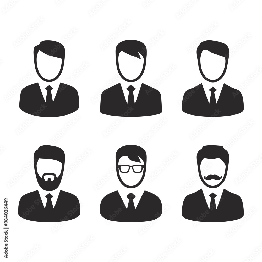 Set of Business Professionals in Various Work Scenarios. Vector Illustrations of Office Characters and Employee Icons Set of Business Professionals in Various Work Scenarios. Vector Illustrations of Office Characters and Employee Icons