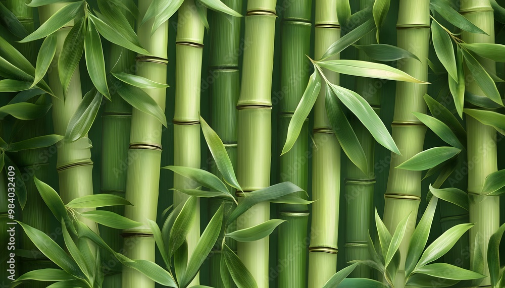 A seamless illustration of bamboo A seamless illustration of bamboo