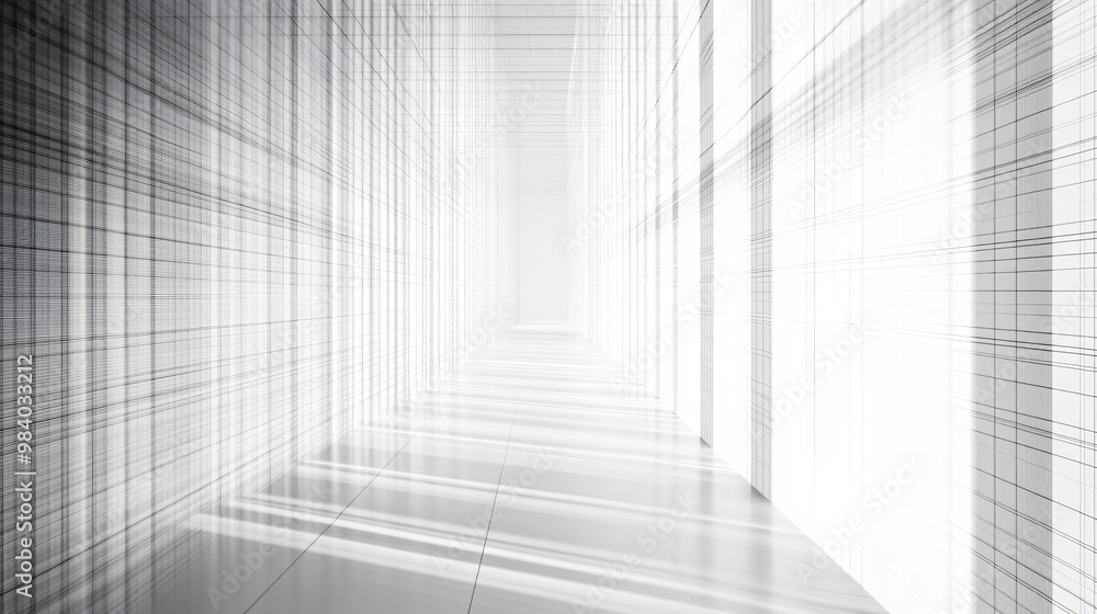 Obraz premium A visual of a sleek grid-like pattern with thin lines and a monochromatic color scheme.
