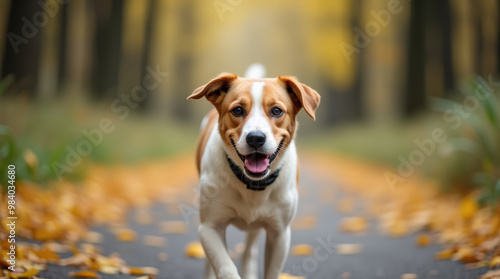 Golden Retrievers on Fall Walks: Happy Dogs in Autumn Landscapes