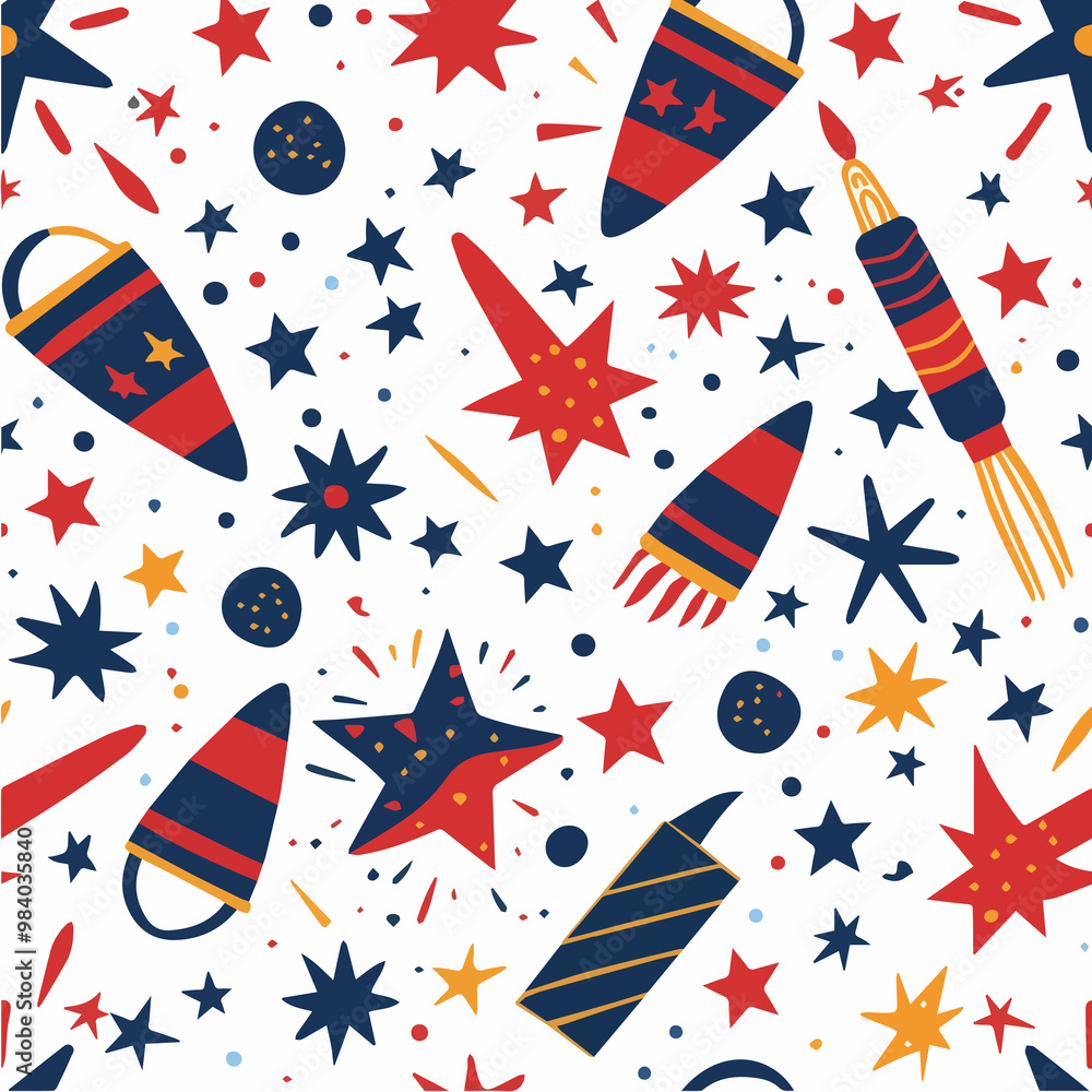 Obraz premium Seamless patterns background of celebrate Festival