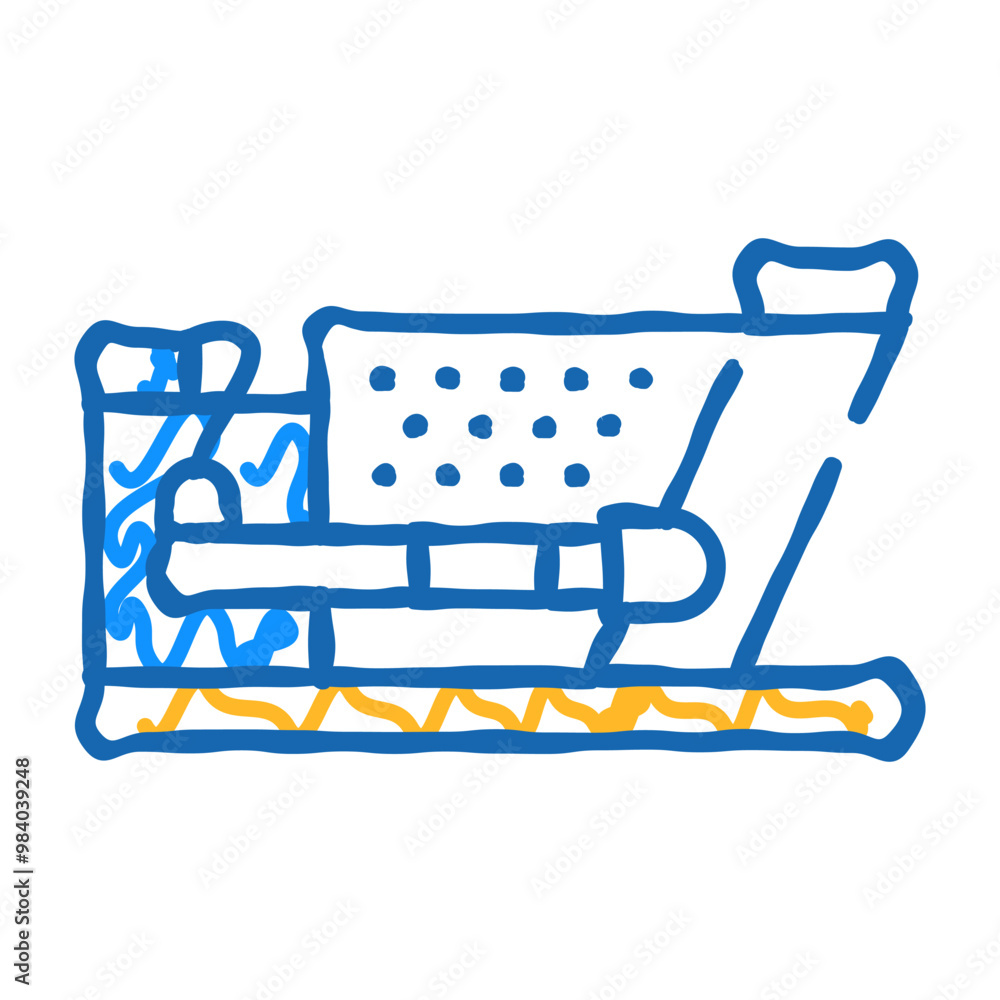 press for briquettes doodle icon sketch vector. press for briquettes sign. isolated symbol illustration press for briquettes doodle icon sketch vector. press for briquettes sign. isolated symbol illustration