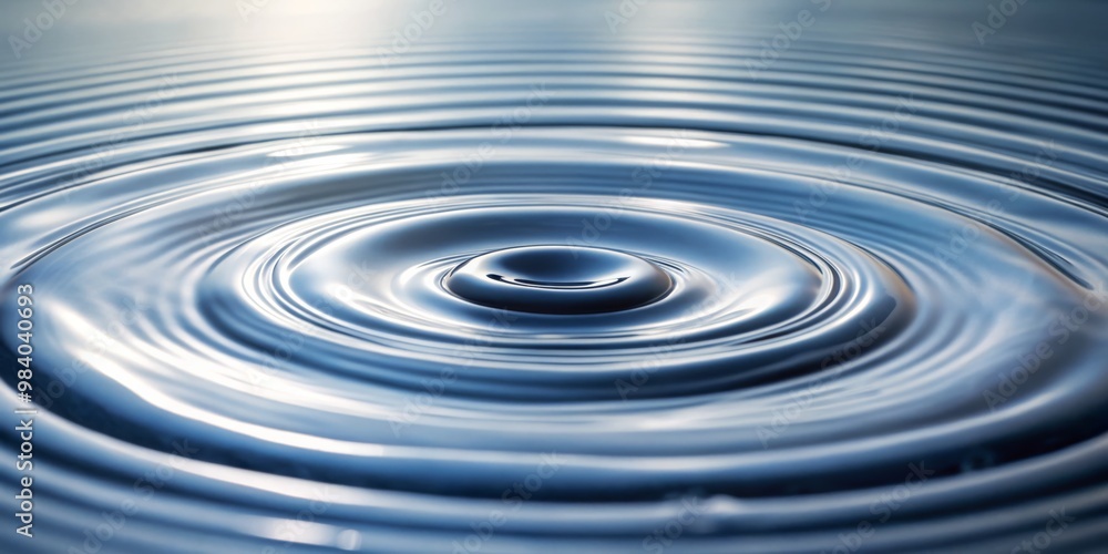 Close-Up of Symmetrical Concentric Ripples in Still Water Abstract Blue Patterns with Light Reflections, Evoking Depth and Movement, Capturing Tranquility in Nature's Design Close-Up of Symmetrical Concentric Ripples in Still Water Abstract Blue Patterns with Light Reflections, Evoking Depth and Movement, Capturing Tranquility in Nature's Design