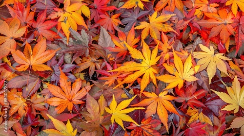 Autumn orange banner with blurred maple leaves, ideal for seasonal designs and fall projects.