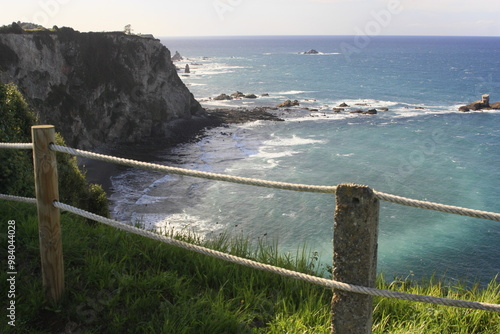 Ermita de La Regalina, acantilados y playa de Cadavedo Asturias.