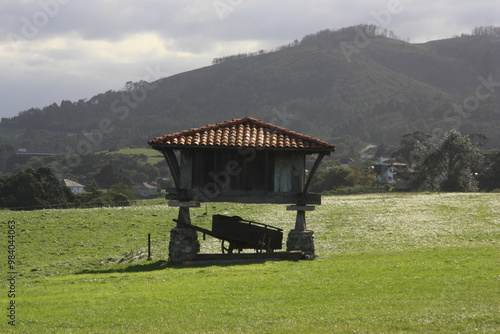 Ermita de La Regalina, acantilados y playa de Cadavedo Asturias. photo