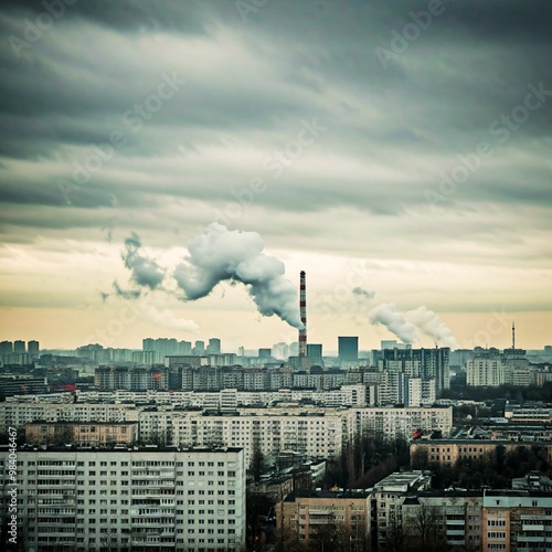 Wallpaper Mural Air pollution made from factory industry area Torontodigital.ca